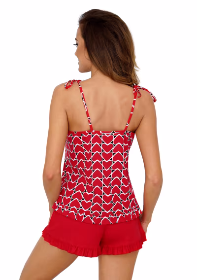 Piżama Damska Model Love 1/2 Red - Donna — zdjęcie 2