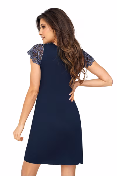Koszulka nocna Koszula Nocna Model Melania Dark Blue - Donna — zdjęcie 2