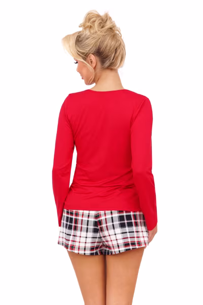 Piżama Damska Model Ho Ho II Red - Donna — zdjęcie 2