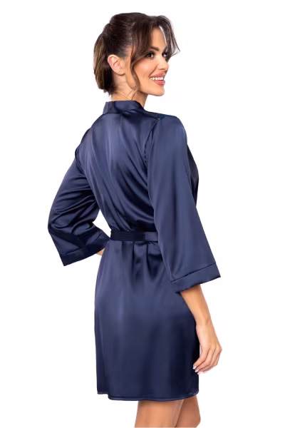 Szlafrok Damski Model Mari Navy - Donna — zdjęcie 2