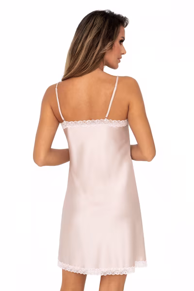 Koszulka nocna Koszulka Model Tiffani Beige - Donna — zdjęcie 2