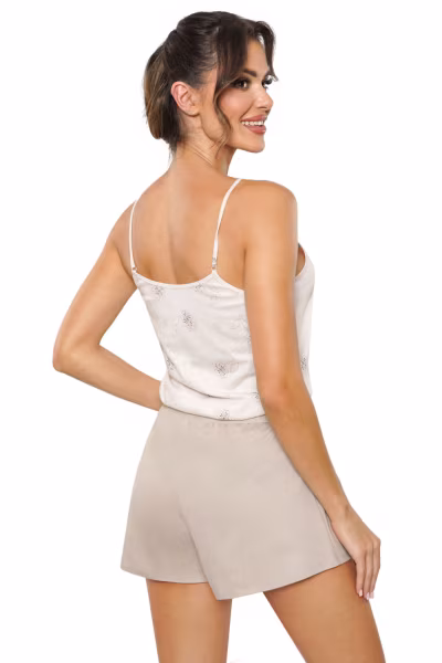 Piżama Damska Model Sandi Top Beige - Donna — zdjęcie 2