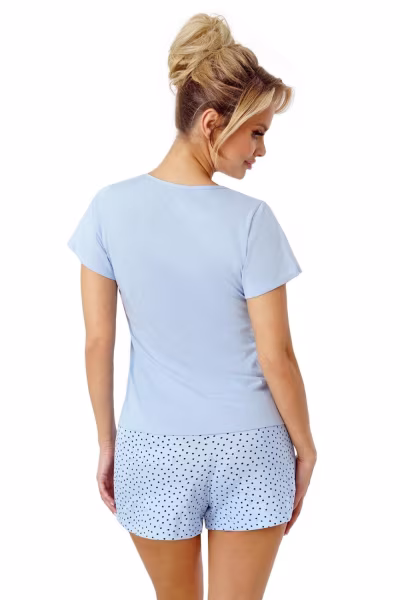 Piżama Damska Model Star Short Blue - Donna — zdjęcie 2