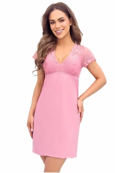 Koszulka nocna Koszula Nocna Model Daria Dirty Pink - Donna — zdjęcie 1