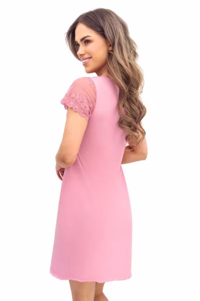 Koszulka nocna Koszula Nocna Model Daria Dirty Pink - Donna — zdjęcie 2
