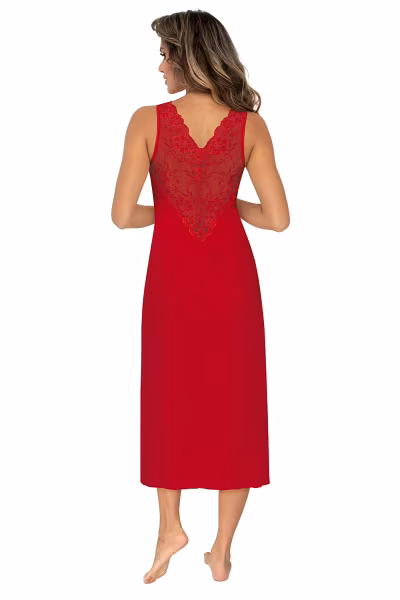 Koszulka nocna Koszulka  Model Kristina Long Red - Donna — zdjęcie 2