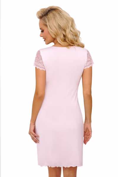 Koszulka nocna Koszulka Model Amelia Light Pink - Donna — zdjęcie 3