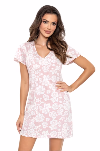 Koszulka nocna Koszula Nocna Model Rosalia Powder Pink - Donna — zdjęcie 1