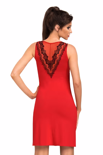 Koszulka nocna Koszulka Model Jasmine Red - Donna — zdjęcie 2
