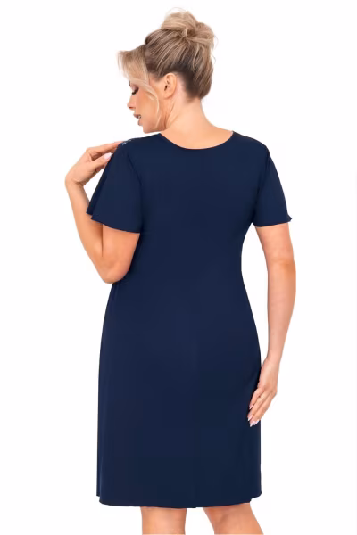 Koszula Nocna Model Melania Plus Size Navy - Donna — zdjęcie 2