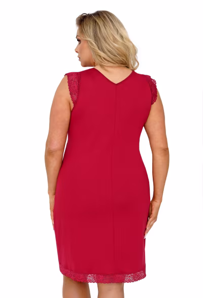 Koszulka nocna Koszulka Model Vera Plus Burgund - Donna — zdjęcie 2