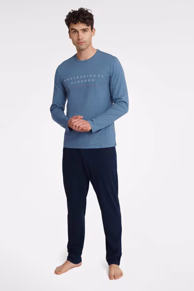 Piżama Męska Model Insure 40963-55X Blue/Navy - Henderson — zdjęcie 1