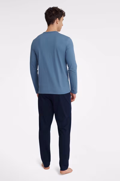 Piżama Męska Model Insure 40963-55X Blue/Navy - Henderson — zdjęcie 2