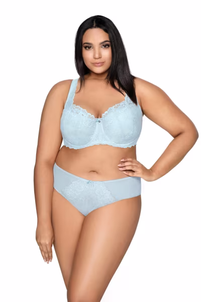 Biustonosz push up Biustonosz Usztywniany Model Carmela Big M-053/22 Błękit - Mat — zdjęcie 2