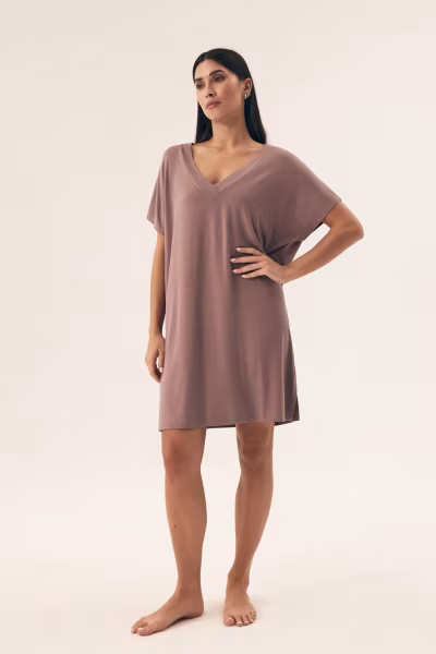 Koszulka nocna Koszula nocna Model Noves 42710-84X Brown - Henderson — zdjęcie 2