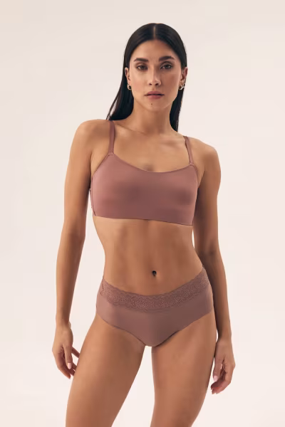 Komplet Figi Model Polly 2 42826 K001 Ecru/Mocca - Henderson — zdjęcie 1