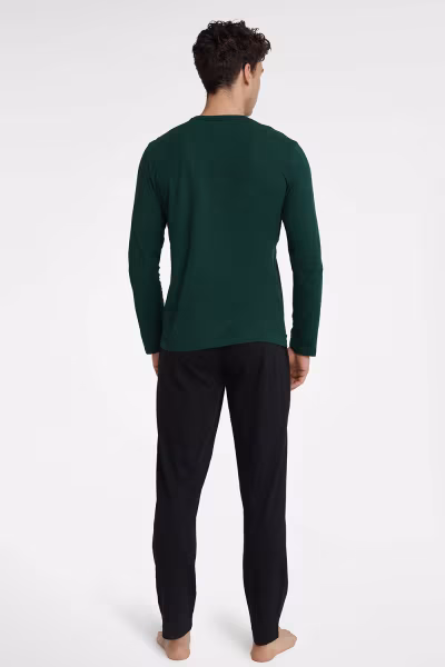 Piżama Męska Model Imress 40952-79X Dark Green/Black - Henderson — zdjęcie 2
