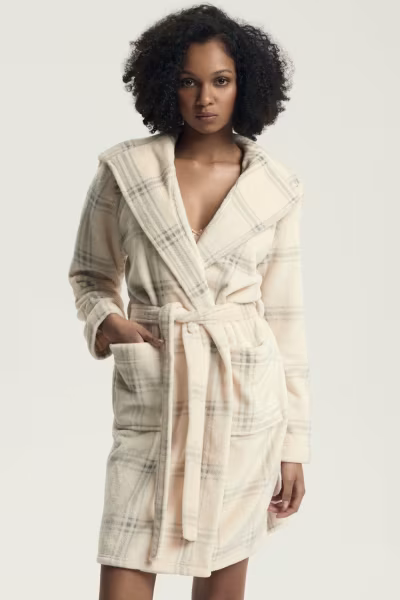 Szlafrok Damski Model Danna 43596-01X Ecru - Henderson — zdjęcie 1