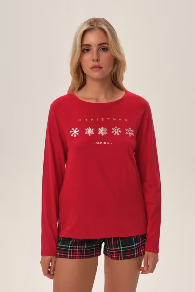 Piżama Damska Model Feli 41898-33X Red - Henderson — zdjęcie 1