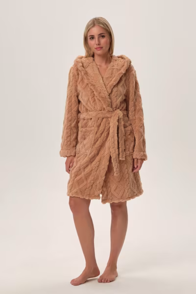 Szlafrok Damski Model Fredda 41955-80X Beige - Henderson — zdjęcie 1