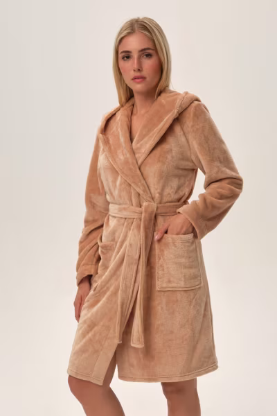 Szlafrok Damski Model Fiora 41954-80X Beige - Henderson — zdjęcie 1