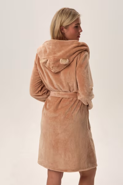 Szlafrok Damski Model Fiora 41954-80X Beige - Henderson — zdjęcie 2