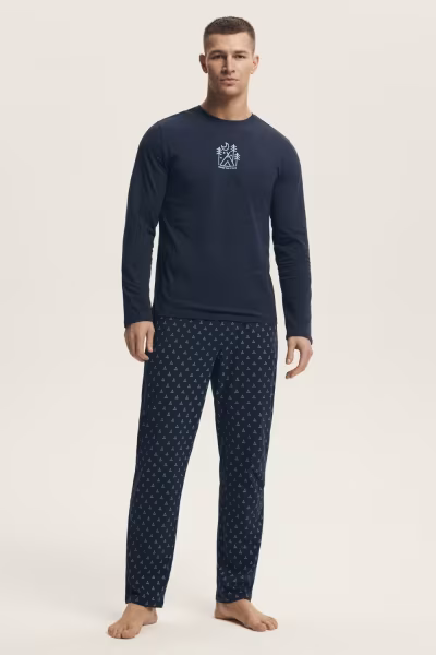 Piżama Męska Model Lush 43478 Navy - Henderson — zdjęcie 1