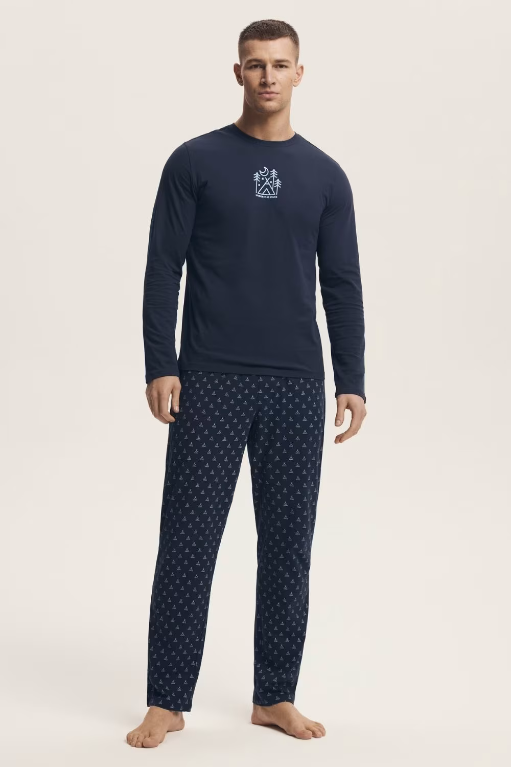 Piżama Męska Model Lush 43478 Navy - Henderson