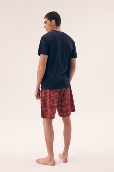 Piżama Męska Model Dash 42622-59X Navy/Red - Henderson — zdjęcie 3