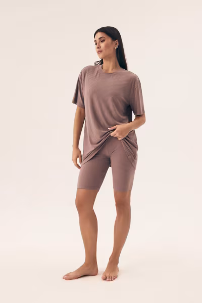 Piżama Damska Model Nueva 42682-82X Mocca Brown - Henderson — zdjęcie 2