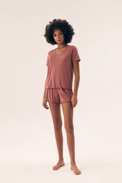 Piżama Damska Model Noves 430222 Dirty Pink - Henderson — zdjęcie 2