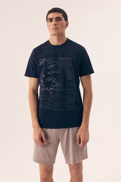 Piżama Męska Model Surf 42598-59X Navyy - Henderson — zdjęcie 1