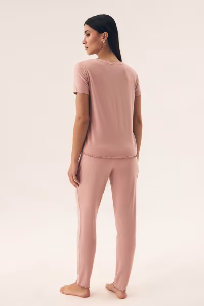 Piżama Damska Model Noves 42680-08X Beige/Dirty Pink - Henderson — zdjęcie 2