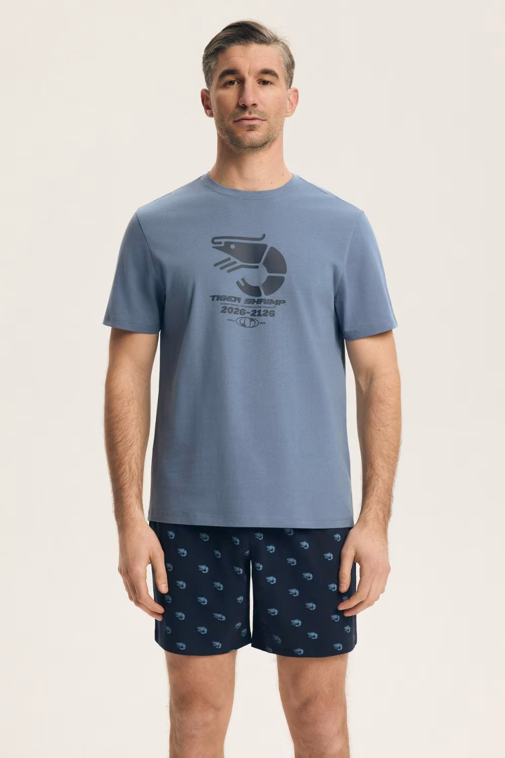 Piżama Męska Model Brad 44520 Indygo - Henderson