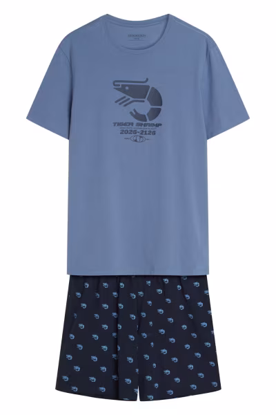 Piżama Męska Model Brad 44520 Indygo - Henderson — zdjęcie 2