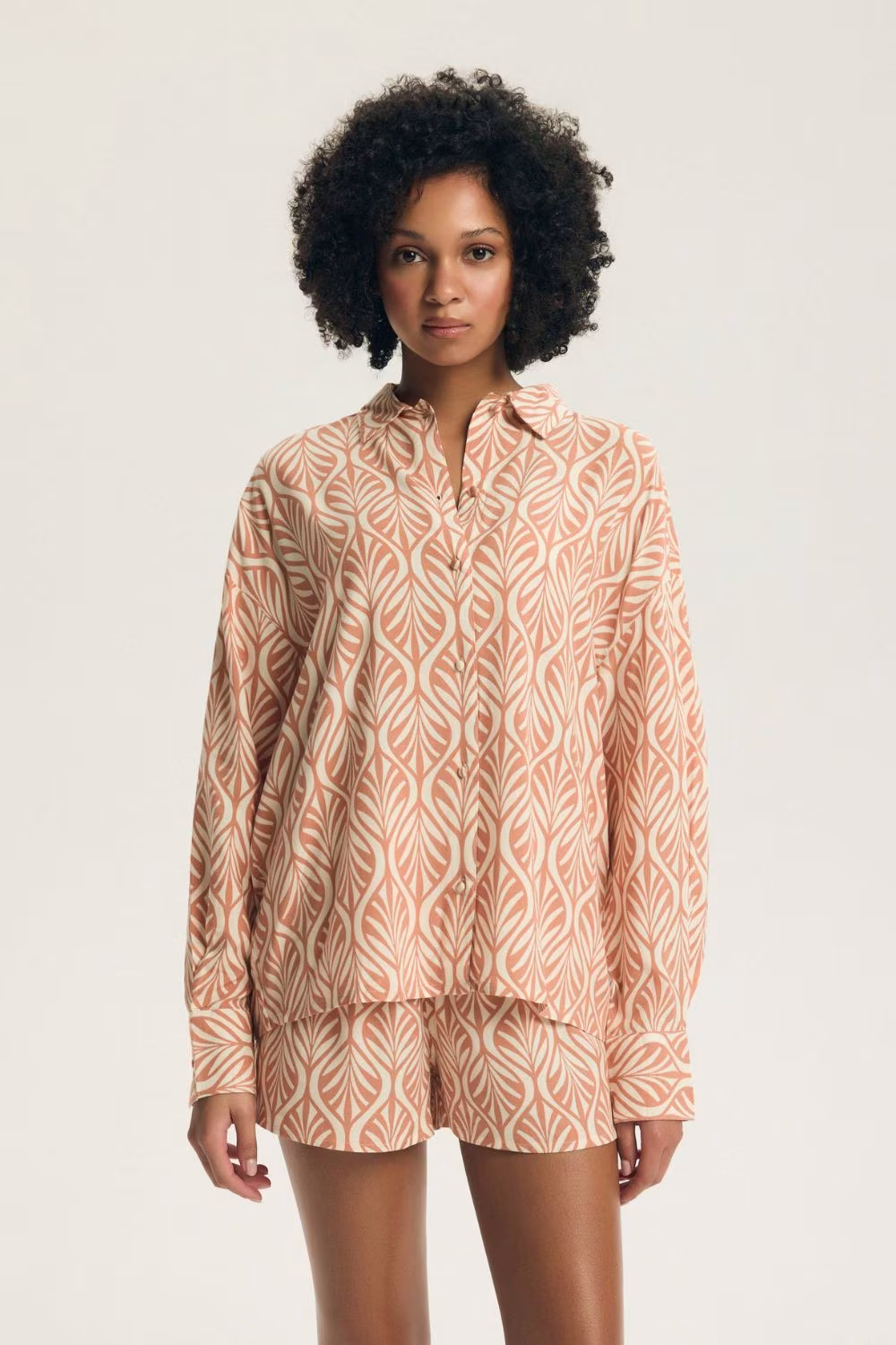 Piżama Damska Model Denise 43664 Brzoskwinia/Orange - Henderson