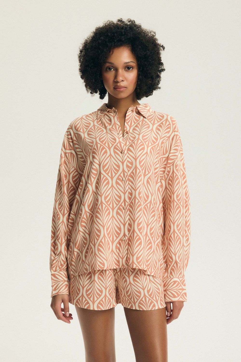 Piżama Damska Model Denise 43664 Brzoskwinia/Orange - Henderson