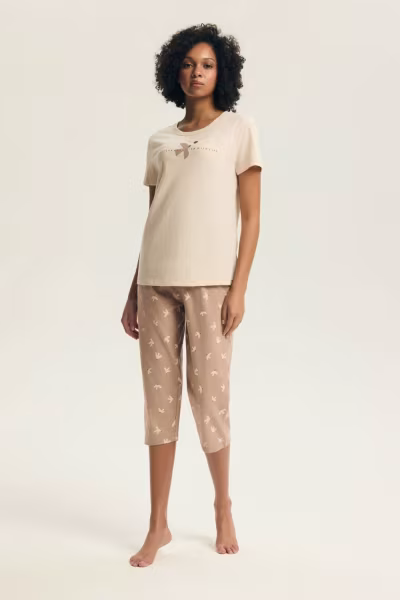 Piżama Damska Model Eluna 44462 Light Beige - Henderson — zdjęcie 1