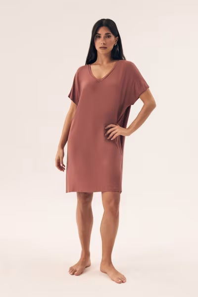 Koszulka nocna Koszula Nocna Model Noves 43041 Dirty Pink - Henderson — zdjęcie 2