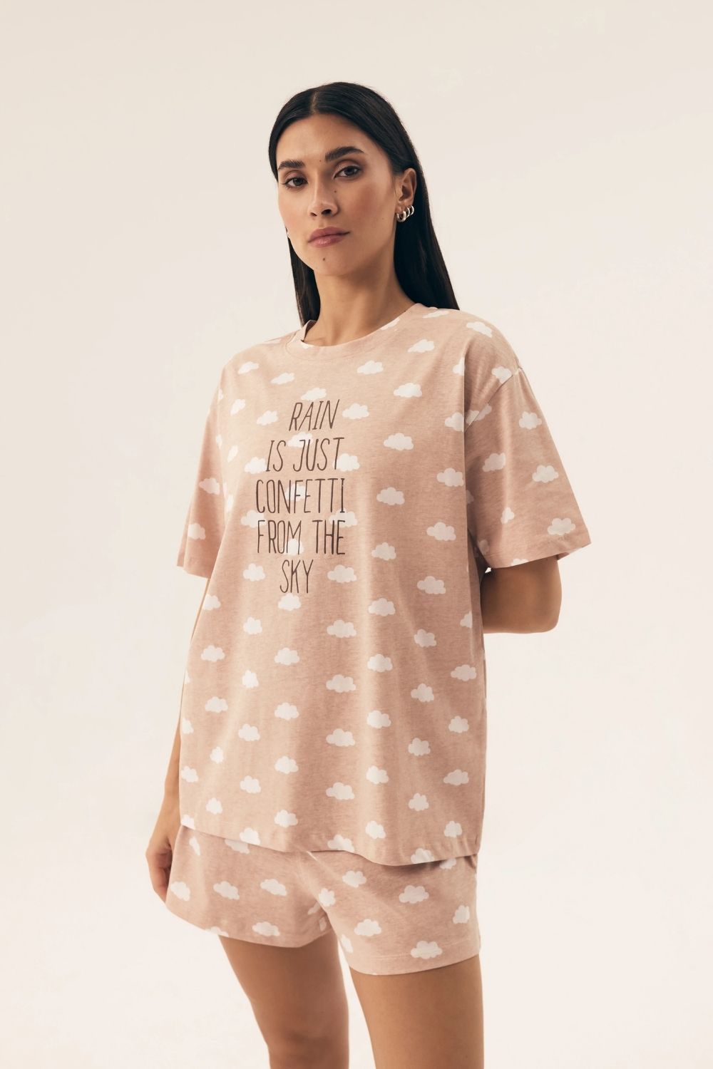 Piżama Damska Model Nubes 4264-08X Beige - Henderson