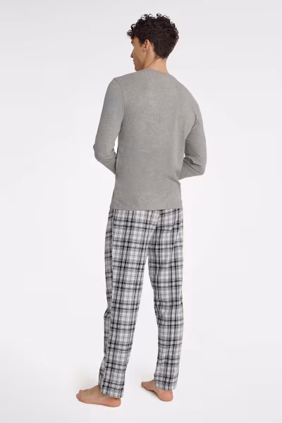 Piżama Męska Model Usher 40946-90X Grey Melange - Henderson — zdjęcie 2