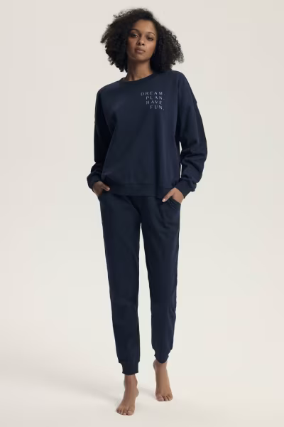 Piżama Męska Model Delancy 43705-59X Navy - Henderson — zdjęcie 1