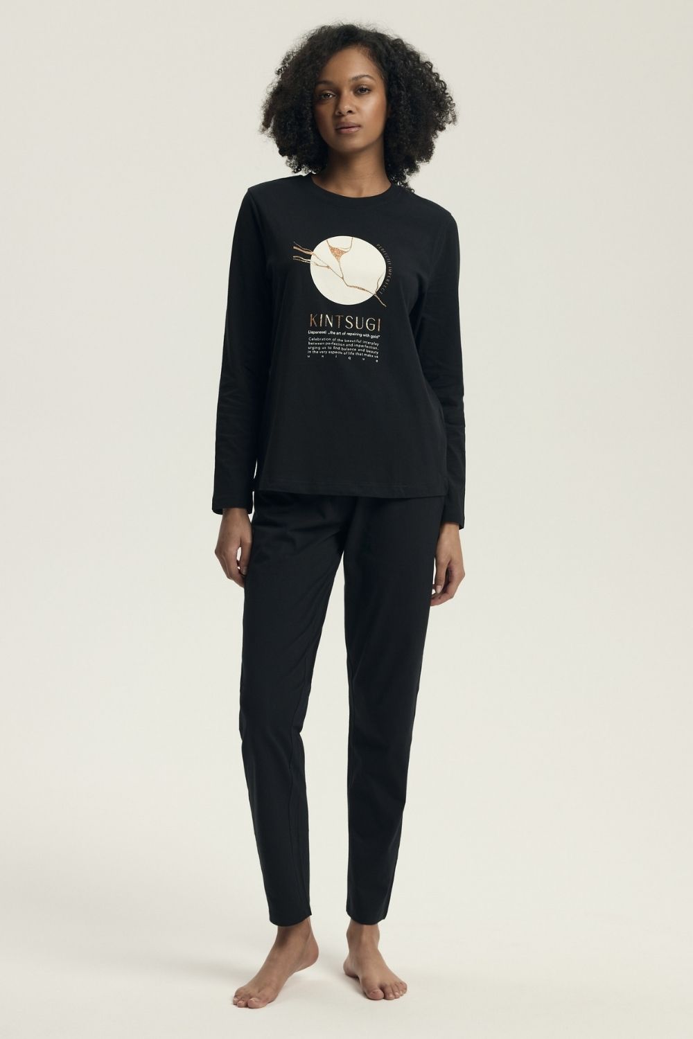 Piżama Damska Model Dairoku 43727-99X Black - Henderson