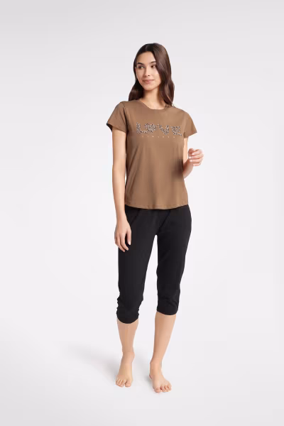 Piżama Damska Model Boutique 40615-88X Carmel/Black - Henderson — zdjęcie 1