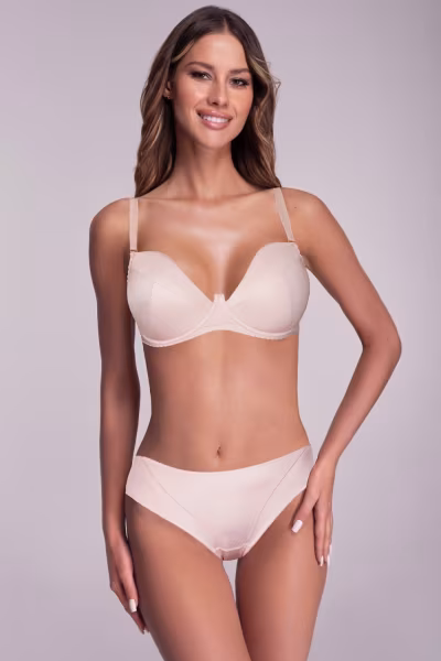 Biustonosz push up Biustonosz Push-up Model 2202 Beige - Ava — zdjęcie 3