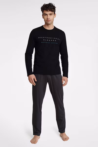Piżama Męska Model Insure 40963-99X Black/Dark Grey - Henderson — zdjęcie 1