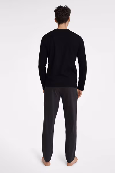 Piżama Męska Model Insure 40963-99X Black/Dark Grey - Henderson — zdjęcie 2