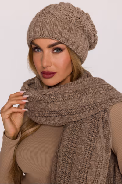 Czapka Model MOE897 Beige - Moe — zdjęcie 2