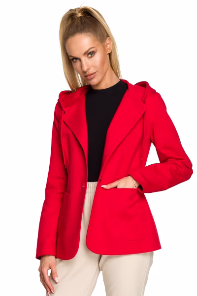 Żakiet Model MOE691 Red - Moe — zdjęcie 1