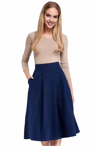Spódnica Model MOE302 Navy - Moe — zdjęcie 1